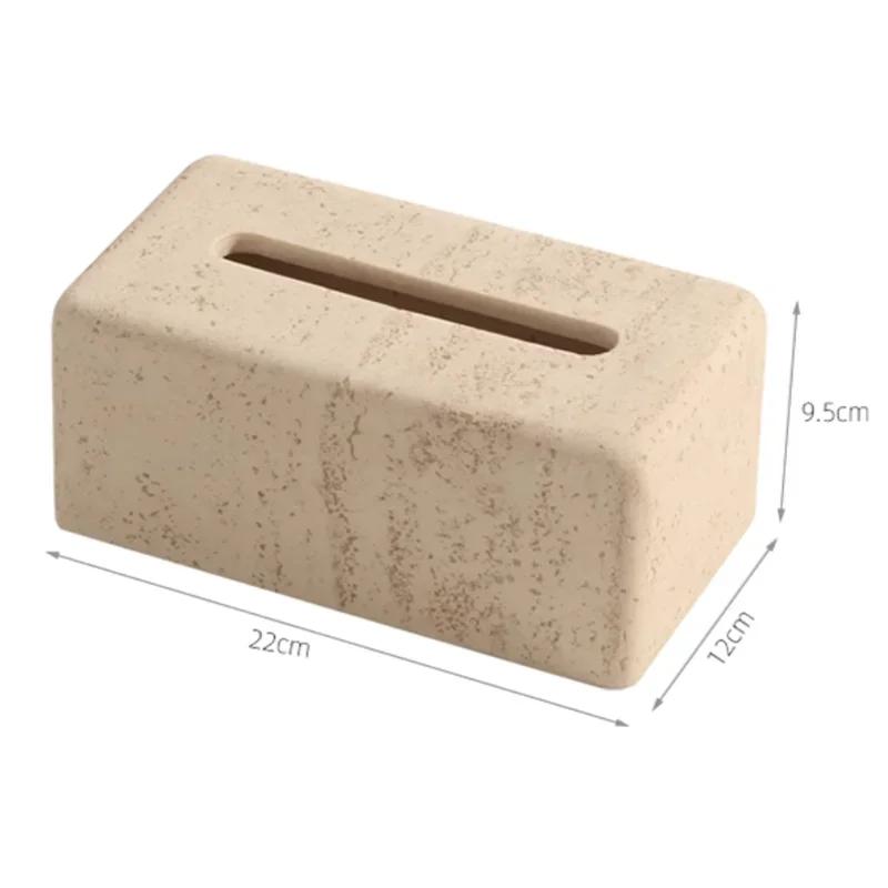 Beige Retro Cave Stone Soap Dispenser, Bathroom Accessories, Shampoo Dispenser, Storage Tray, Tissue Box, Toothbrush Holder