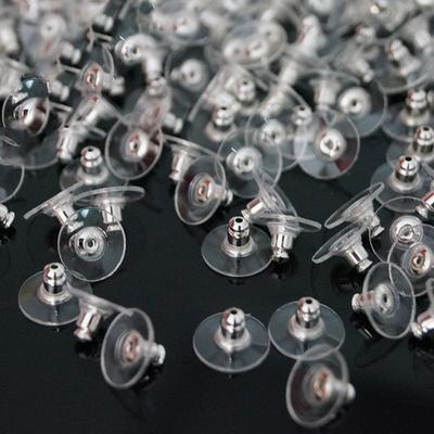 Lan Guang 12mm 1000Pcs Copper+Rubber Earring Stoppers Stopper Stud Supplies DIY Jewelry Findings Making Accessories