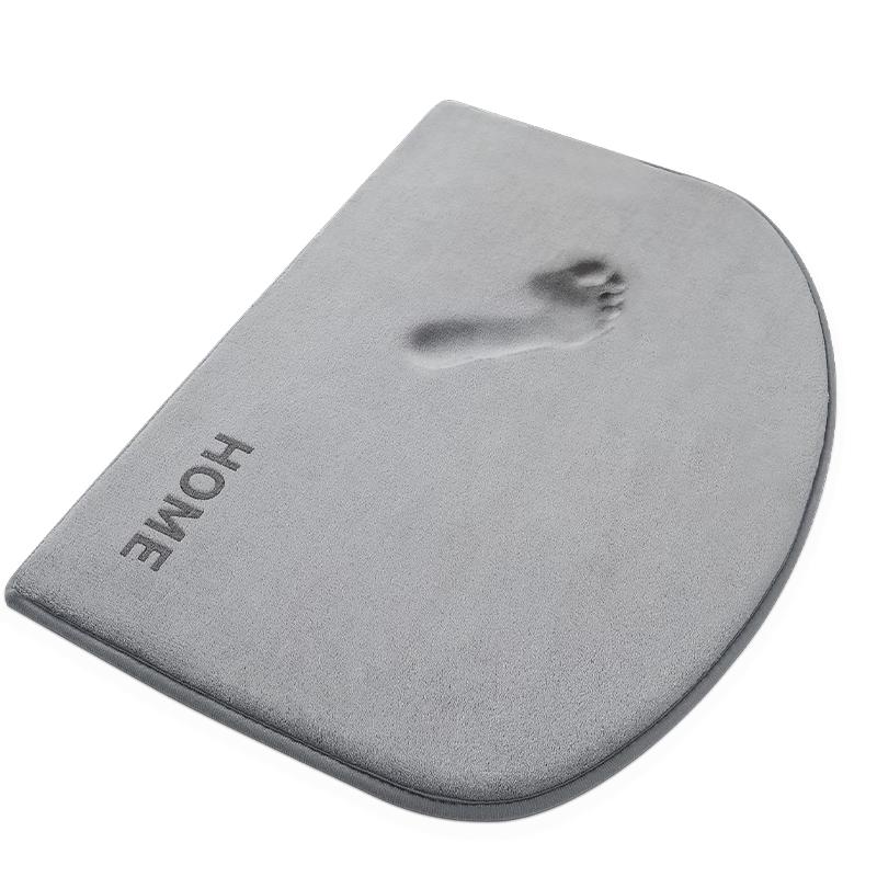 Dajiang Absorbent Non-Slip Semicircular Bathroom Mat 45x65cm