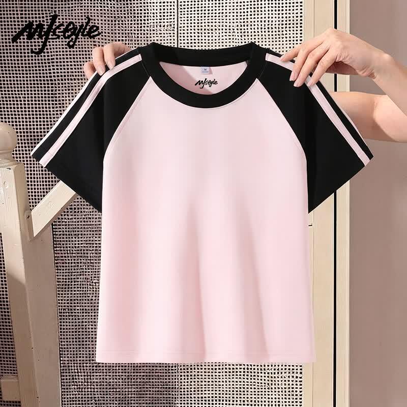 

Women s Color Block Short Sleeve T-Shirt M