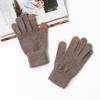 100% Wool Gloves Couples Warm Touchscreen Knitted Driving Cycling