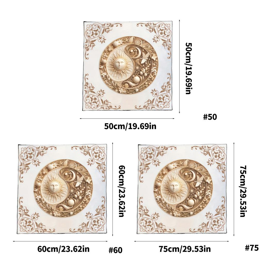 Square Divinations Tapestry Sun Flower Pattern Astrology Tablecloth Tarots Tablecloth Table Cloth Witchcrafts Supplies