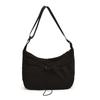 Adjustable Shoulder Straps Drawstring Bucket Bag Solid Color Canvas Crossbody Bag  Student
