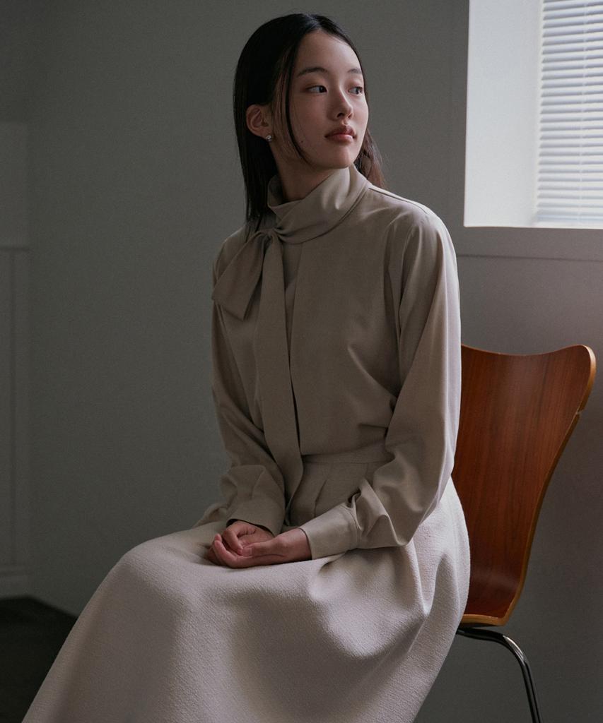TOWAV Neli Tie Blouse_Beige