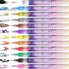 Nail Design Pens 12Pcs Art 3D Quick Dry 0.5MM DIY Gel Acrylic Markers Set Paint Point Graffiti Dotting Liner Pen Drawing Painting Tools