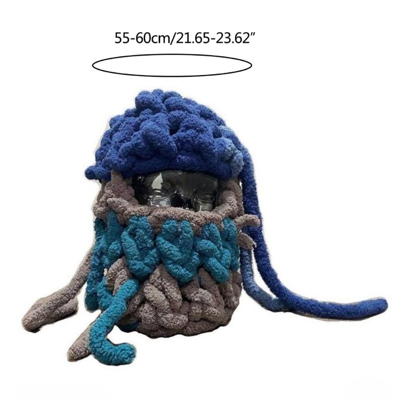 Knit Rabbit/Bear Ear Balaclava Hat for Students Adult Windproof Winter Hat Neck Protect Hat Teens Keep Warm Cycling Hat