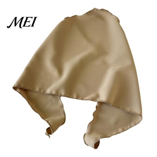 Decorative Neck Scarf Pure Color Headscarf, Large Triangular for Women, Adjustable Strap Turban Headband, Soft Elastic Head Wrap Sun Protection