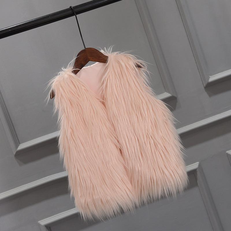 New children's autumn and winter new imitation fur vest coat imitation fox fur children's fur coat girls' clothing