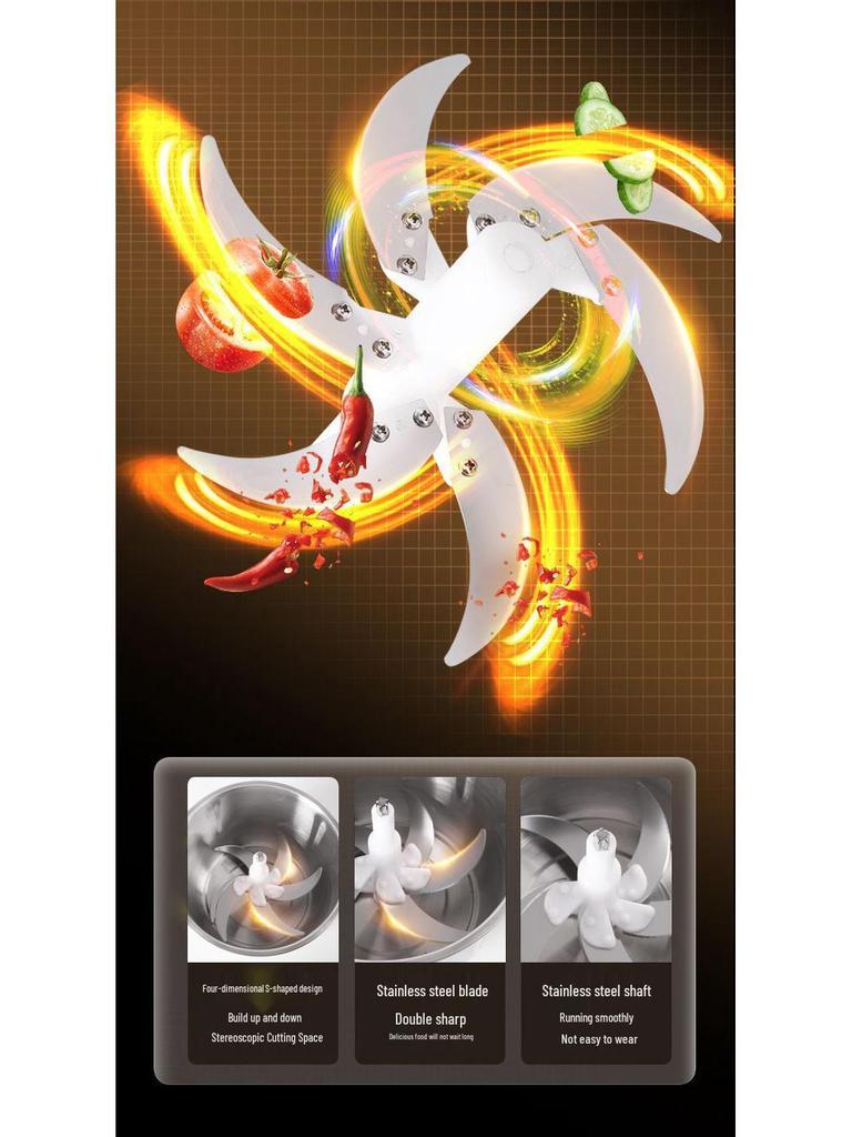 Stainless Steel Electric Meat Grinder and Multi-Functional Food Processor: Mixer, Dough Kneader, Juice Extractor, and High-Power Meat Mincer