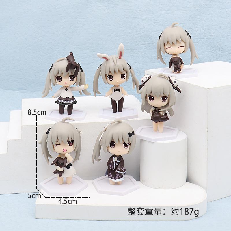 1pcs Random Style 2024 New Anime Yosuga No Sora Kasugano Sora Q Version Kawaii PVC Figure Model Toys Doll Collect Ornaments Gift