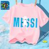 Messi Fußball für 4-14 Jahre Sommer 2026 Kinderkleidung Coole T-Shirts für Kinder Stich Jungen Kinderbekleidung