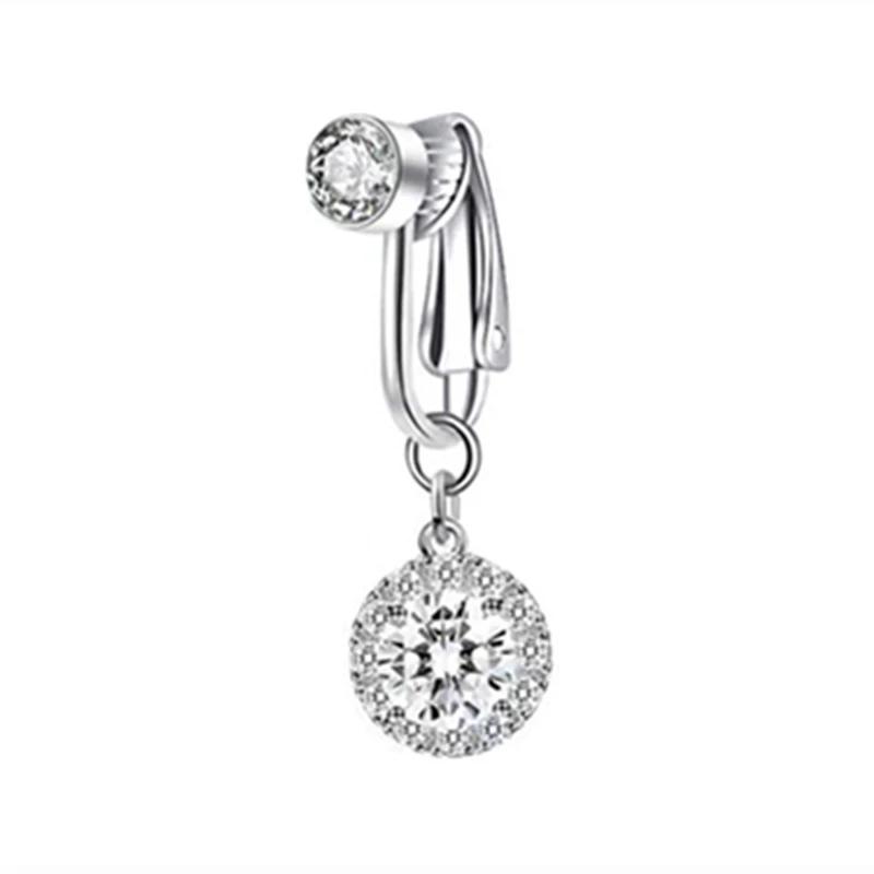 Non-Piercing Butterfly Fake Belly Piercing Butterfly Clip On Umbilical Navel Crystal Fake Piercing Fake Clip Belly Button Rings