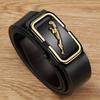Leather Belt Genuine Leather Toothless Automatic Buckle Young Middle Aged High End Business Casual Versatile Belt Men