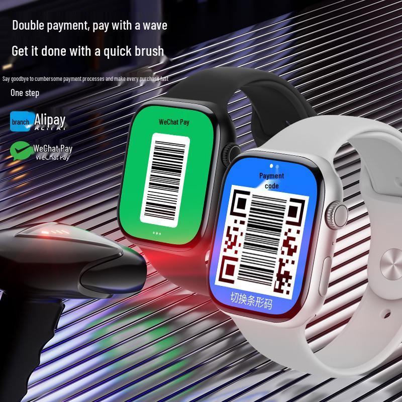 

Smartwatch S15: Multifunctional with Dynamic Island, Step Counting, Bluetooth Calling, and Dual Payment via WeChat and Alipay. білий