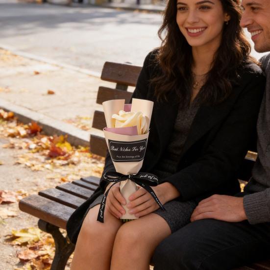 Mini Bukiet Wiecznych Róż Sztuczny Dyfuzor Mydlana Róża Bukiet Kwiatowy dla Mamy Kobiet Urodziny Walentynki Wystrój Wnętrza Domu Samochodu