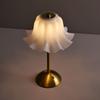 Modern Minimalist Flower Shape Table Lamp USB Rechargeable 3 Color Dimmable LED Night Light for Bedroom Bedside Home Decor