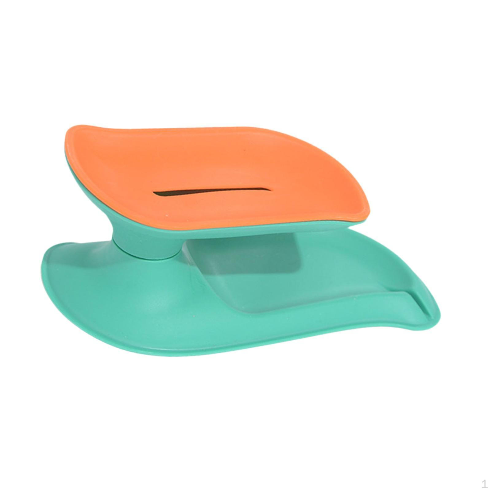 

Двойной слой мыльница лоток сушилка чехол для сушки губки держатель для ванной комнаты зелёный