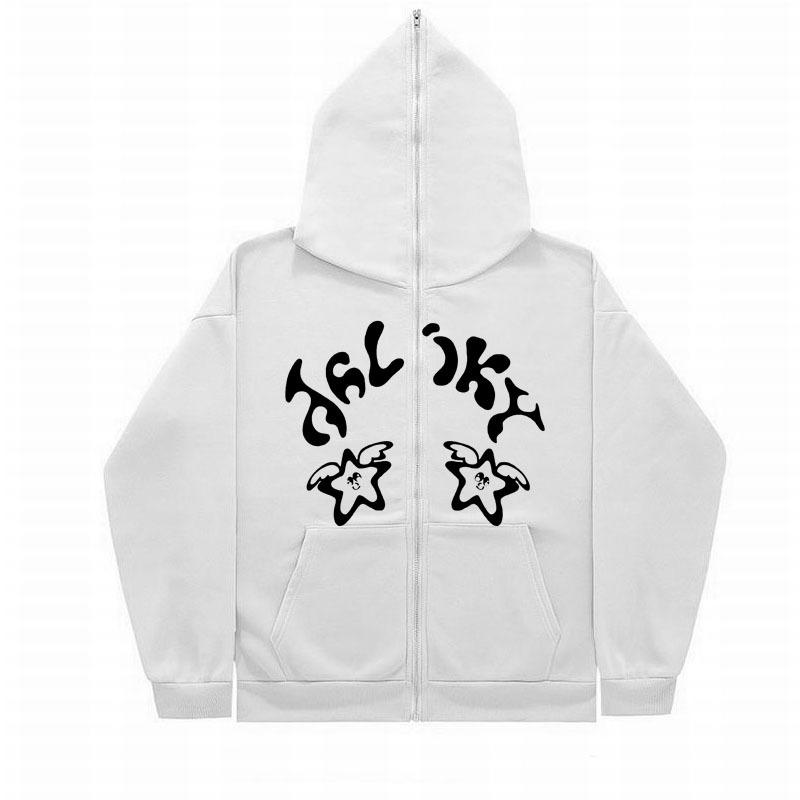 Full-face Zipper Sweater European and American Street Trendy Casual Hoodie Y2K Hoodie Men's Genderless American Jacket Men