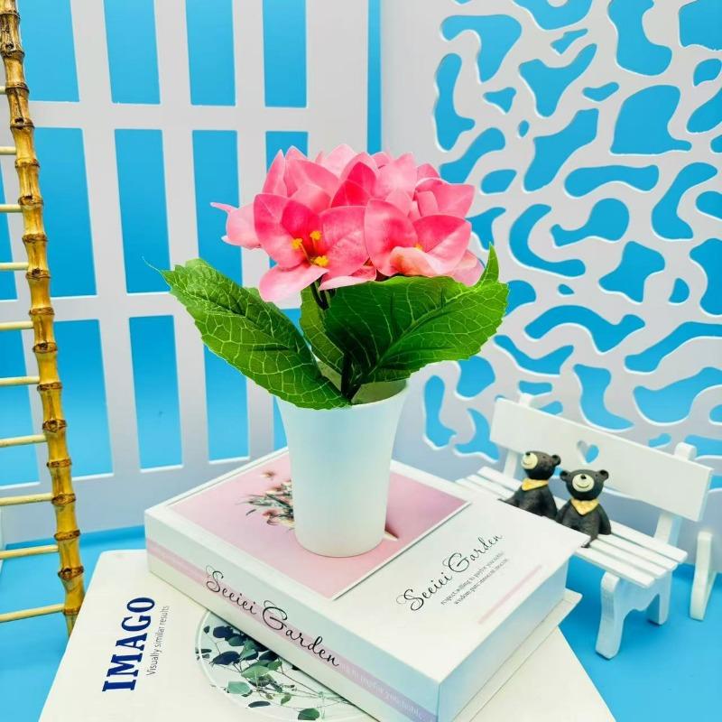 Small Decorative Items Such As Triangular Rose Mini Bonsai Artificial Flowers Artificial Green Plants and Artificial Potted Plants for Decoration