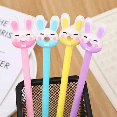 Cute Cartoon Rabbit Gel Ink Pens Kawaii Stationery Material Office School Supplies Kids Gifts 1 Piece