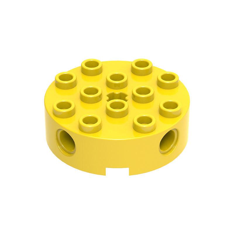Non-Toxic 10Pcs 6222 Brick Round 4 X 4 With 4 Side Pin Holes And Center Axle Hole Compatible With 6222 Assembles Blocks Toys