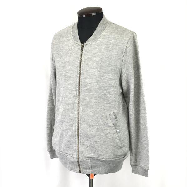 Ne-net Sweat Zip-Up Baseball Jacket Size-3/L Gray Women’s Jacket Jumper(USED)