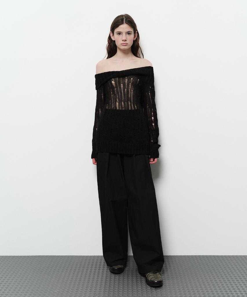 Daiaegeuneol Rustle Wide Trousers (Black)