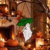 Acrylic Hanging Ghost Ornament with Umbrella Design Halloween Decoration Indoor Outdoor Hanging Pendant for Seasonal Home Decor