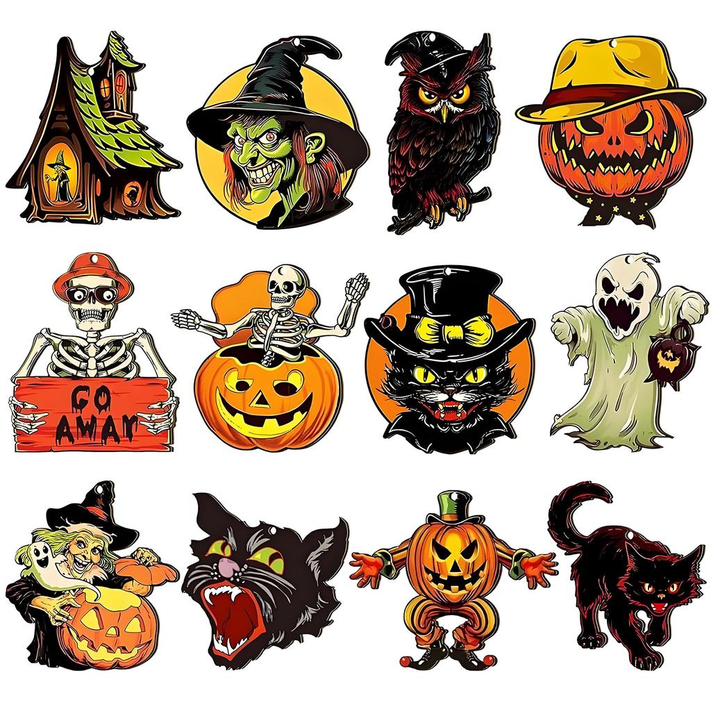 Halloween Sticker Cartoon Graffiti Style, Multi-Scene Application Texture Personalized Sticker