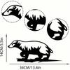 Metal Badger Silhouette Yard Sign, US Steel Lawn Art, Farmhouse Garden Decor, Hammerable Stake, Housewarming Gift
