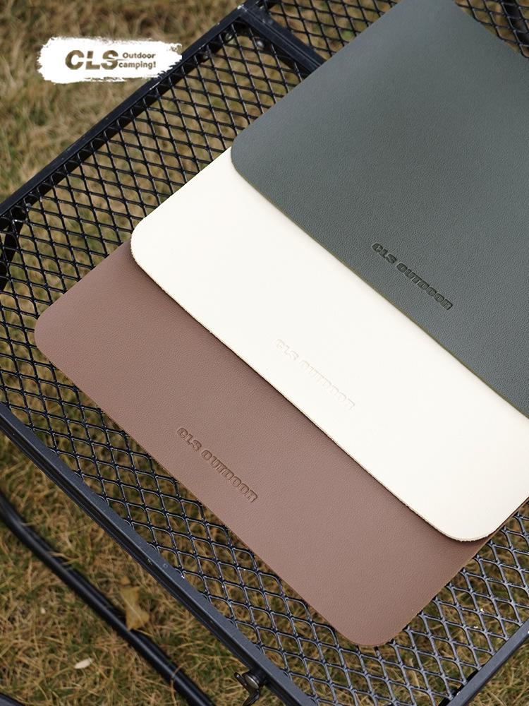 Heat-Insulating Waterproof PU Leather Placemat & Tablecloth for Camping and Picnics