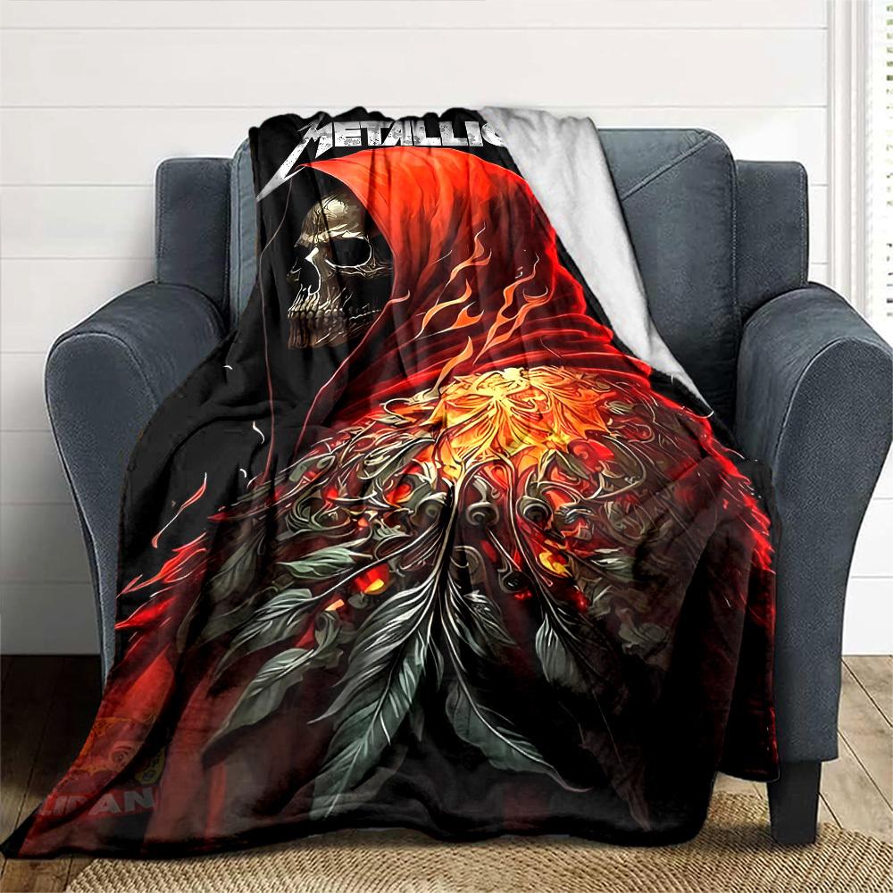 1pc Dragon guitarThemed Blanket Soft Flannel All Season Cozy Throw with Bold Graphic Print, Travel, or Holiday Gift for Family & Friends