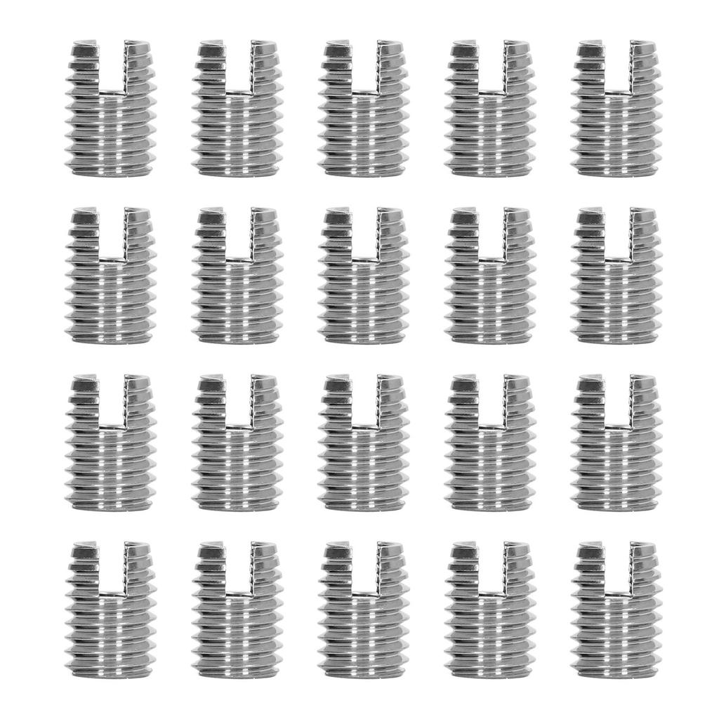 20 Peças Inserções Roscadas M6x1.0 M10x1.5 L14mm Aço Inoxidável 302 Ranhuradas Auto-roscantes