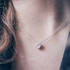 Shiny Colorful CZ Birthstone Necklace Round Stainless Steel Link Chain Necklace Boutique Birth Stone Zircon Necklace for Women