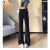Pantaloni alla moda a vita alta dritti a gamba leggera per donna