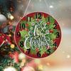 2D Flat DIY Xmas Diamond Painting Clock Pendant Acrylic Special Shape 5D Hanging Clock Art Craft for Living Room Decoration
