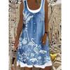 Women's Fashionable Printed Casual Sleeveless Dress, Machine Washable, Comfortable and Versatile
