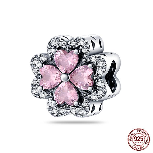 2023 mode Frühling Glück Vier Kleeblatt Serie 925 Sterling Silber Charms Perlen Fit Fasion 925 Armband DIY Schmuck