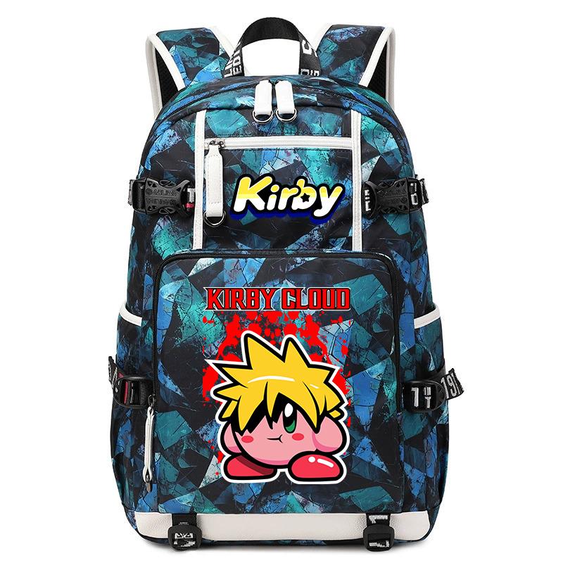Kirby Cartoon Print Studentenrugzak Grote Capaciteit Reis Schooltas voor Kinderen Tieners