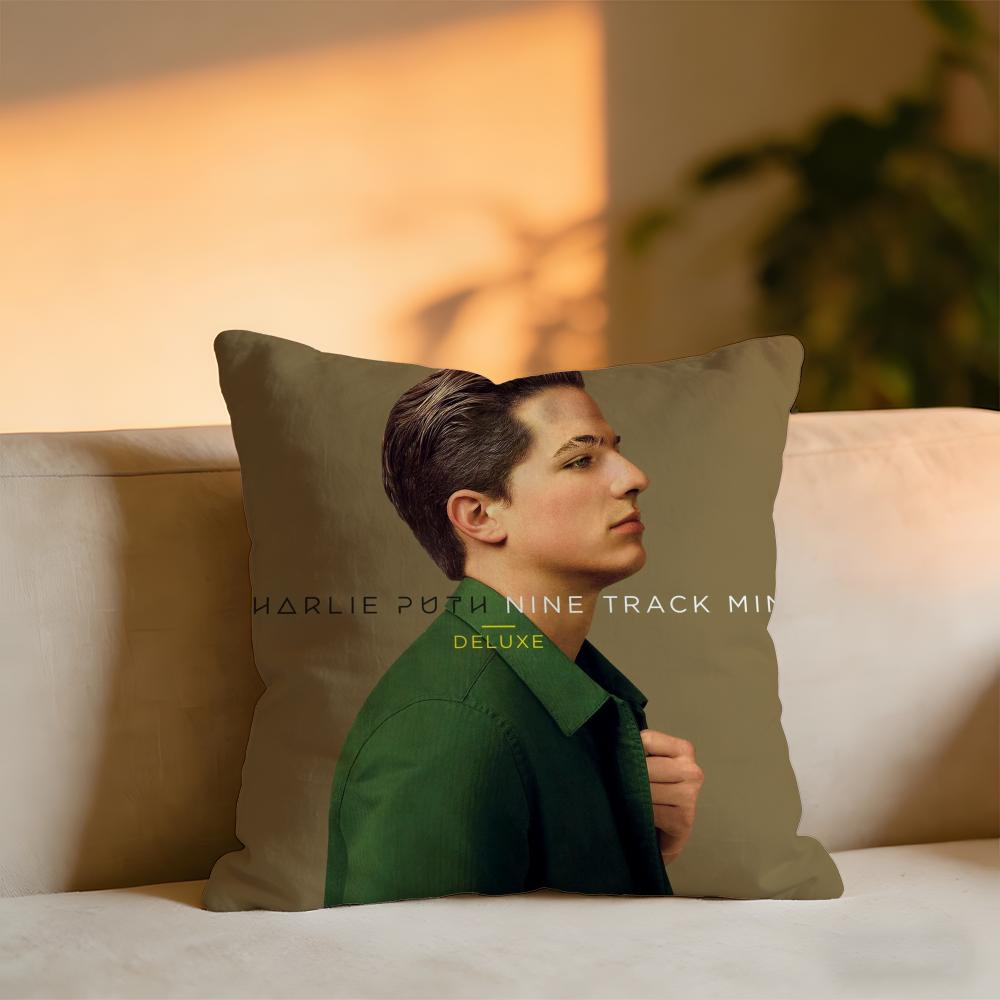 Charlie Puth Album Cushion Cover Cozy Velvet Throw PillowSoft Warm Cushion For Sofa  Bed