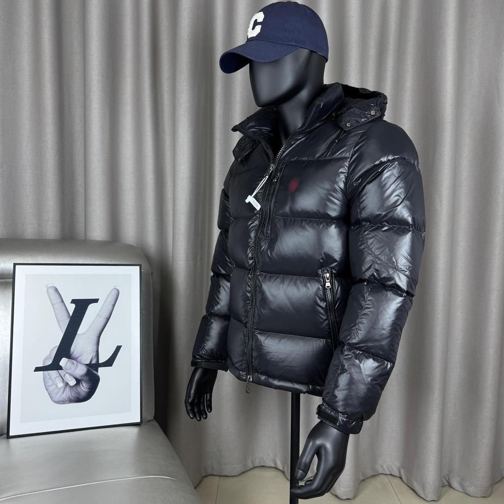 Klasická Unisex péřová bunda Polo s výšivkou a odnímatelnou kapucí