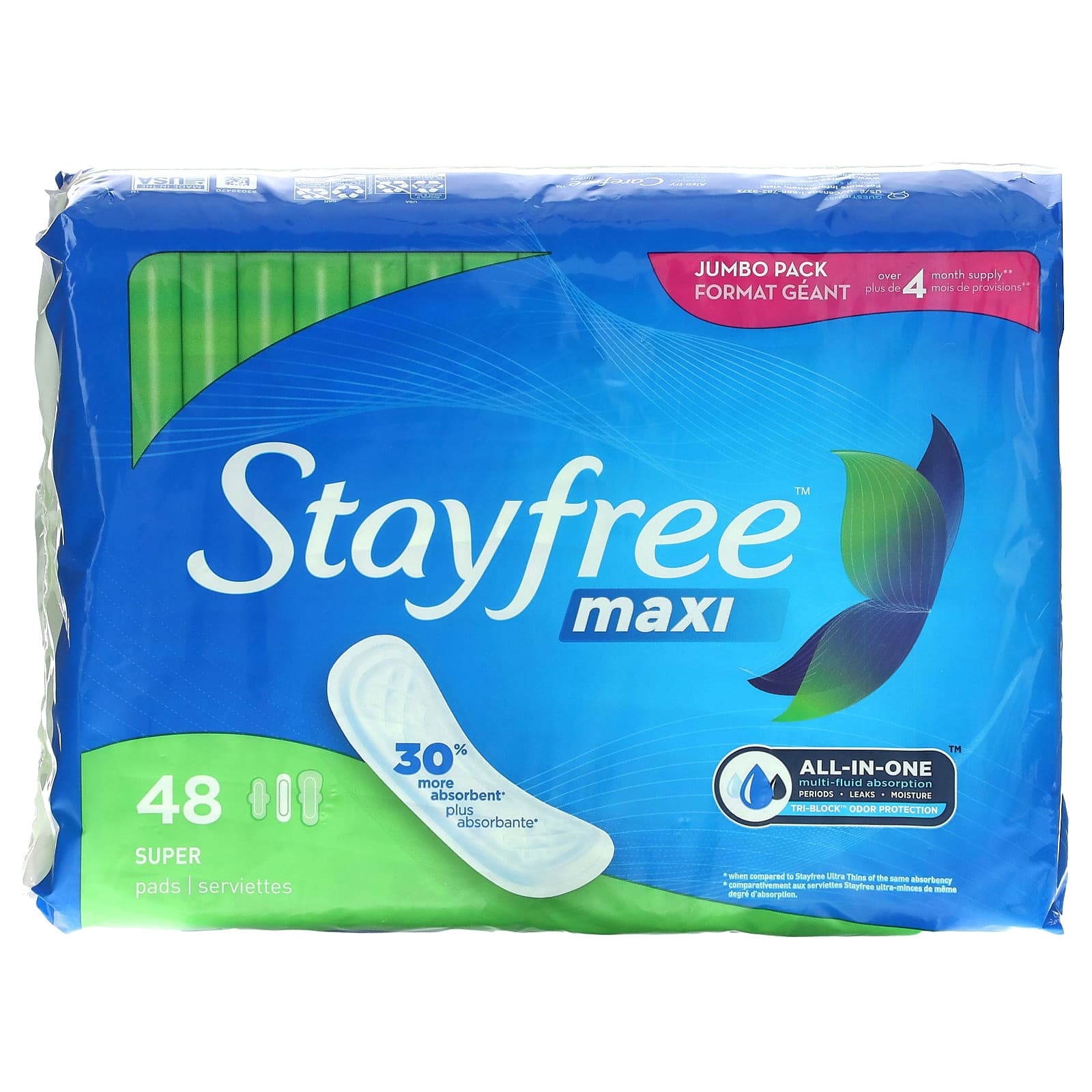 

Stayfree, Maxi, суперпрокладка, 48 листов