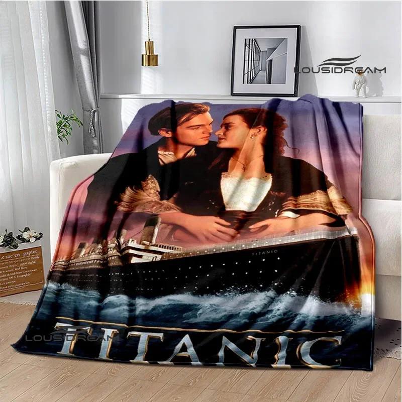 Coperta stampata Titanic Leonardo DiCaprio Coperta calda morbida e confortevole per casa viaggio letto coperta da picnic regalo di compleanno