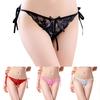 Dámská sexy tanga Kalhotky s otevřeným rozkrokem G-string s krajkovým uzlem Kalhotky Spodní prádlo