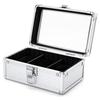 1er octobre Boîtier de montre 3 montres Rangement Boîte en aluminium Homme Portable Usage intérieur Résistant aux chocs (argent) Mode