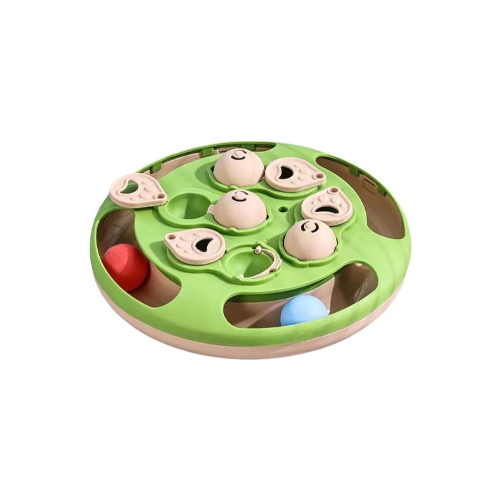 Turntable Design Interactive Slow Feeder Ball Track 2 in 1 Treat Dispenser Mental Stimulation Green