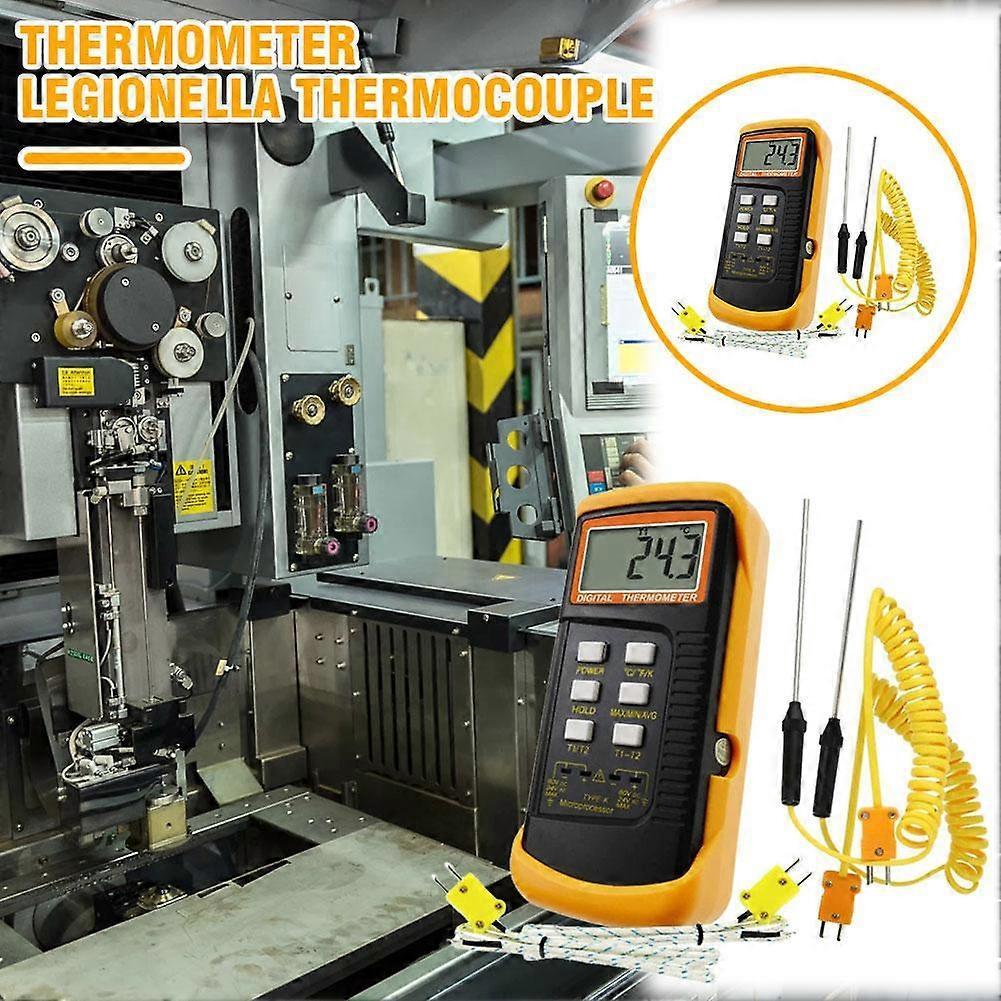 Digital High Temperature Dual Channel Metal Thermometer