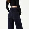 American High Waist Wide Leg Denim Jeans for Women - Slimming, Loose Fit, Spring/Summer 2026