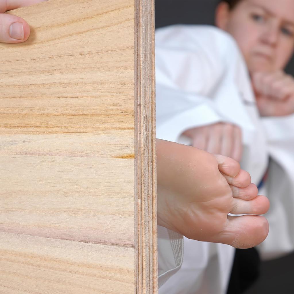 LIOOBO Breaking Boards for Karate and Taekwondo - 10-Piece Set, 3mm Thick, Easy to Break, Wooden Board Breaking, Demonstration, Beginner, Child, Kids,