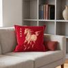 Chinese New Year Cushion Cover Year of The Horse Red Throw Pillow Cover Chinese Zodiac Horse Decorative Pillowcase for Sofa Bed Office Car